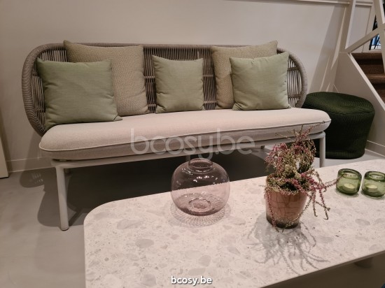 Vincent Sheppard Kodo Lounge Sofa Dune White Aluminium frame.