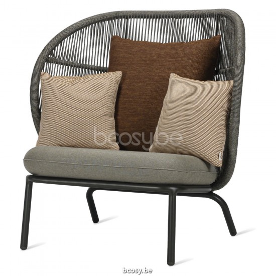 Vincent Sheppard Kodo Cocoon Fossil Grey Aluminium frame Fossil Grey Touw Polypropyleen.