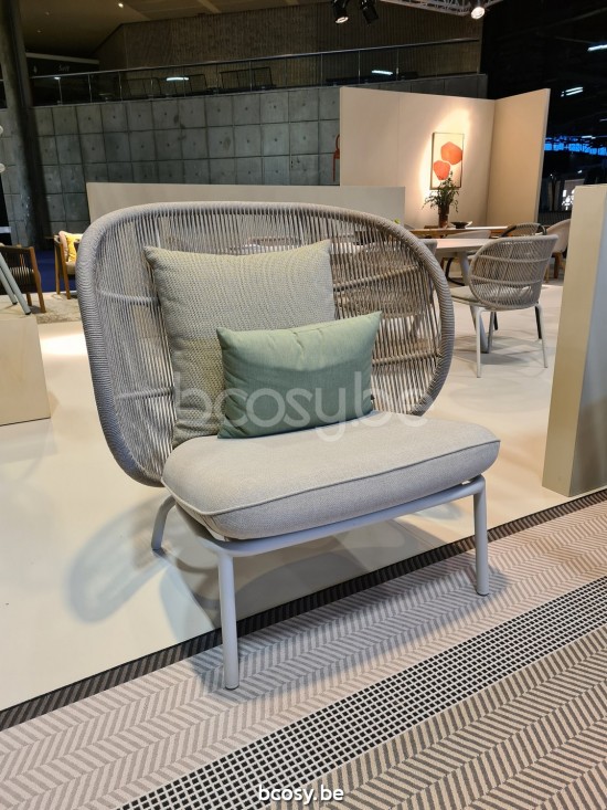 Vincent Sheppard KODO Fauteuil Kodo Cocon Cadre en Aluminium Blanc dune Corde Blanc dune Polypropylène.
