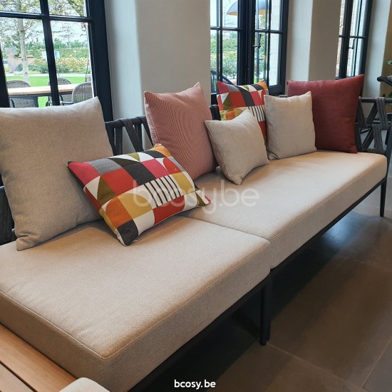 Vincent Sheppard Leo modular garden outdoor lounge set loungeset in aluminium Lava Aluminium frame Lava Rope Acrylic.