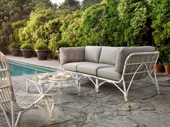 Vincent Sheppard Lucy Modular Ecke Off-white Flechtwerk Polyethylen.