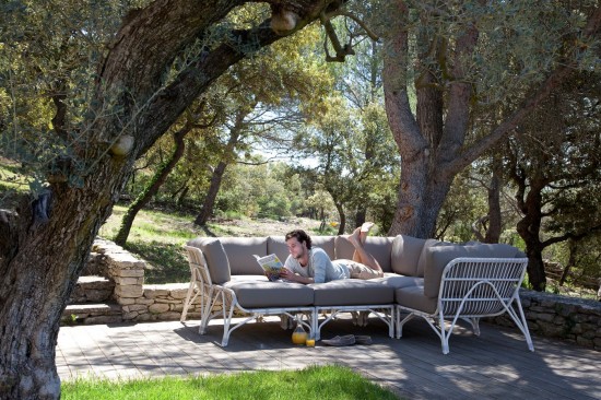 Vincent Sheppard Lucy Modulaire Loungeset middendeel middendelen Gebroken Wit Wicker koord Polyethyleen.