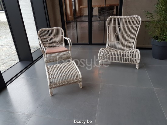 Vincent Sheppard Lucy Fußstütze Off-white Flechtwerk Polyethylen.