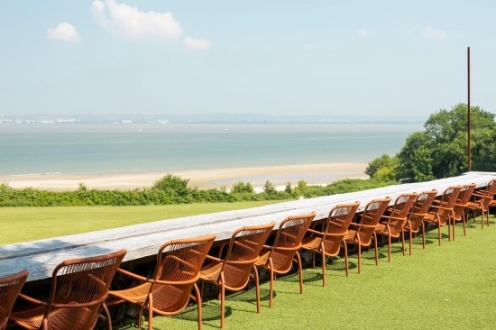 Vincent Sheppard Loop salons de jardin détente 1 place Cadre en Aluminium Terre cuite Cordon Crocheté Terre cuite Polypropylè