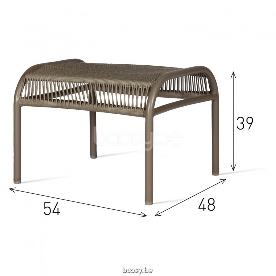 Vincent Sheppard Vincent Sheppard Loop Footrest Fossil Grey Aluminium frame Fossil Grey Rope Polypropylene.