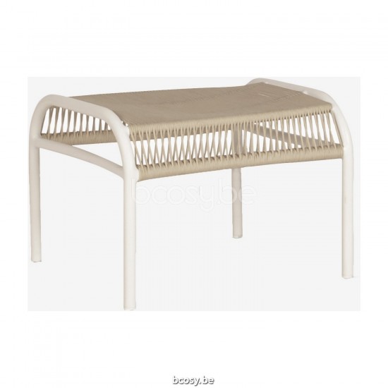 Vincent Sheppard Repose-pieds Loop taupe Loop Repose-pieds cadre en Aluminium Blanc dune Corde Blanc dune Polypropylène.