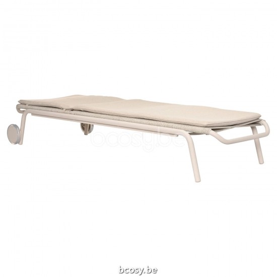 Vincent Sheppard Kodo ligbedden zonnebedden Dune White Aluminium frame Dune White Touw Polypropyleen.