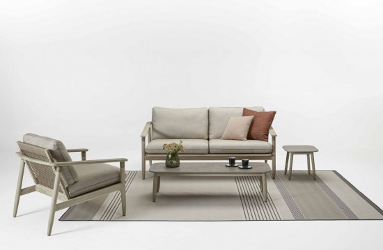 Vincent Sheppard David garden outdoor lounge sets Aged Teak frame Greige Rope Polypropylene.