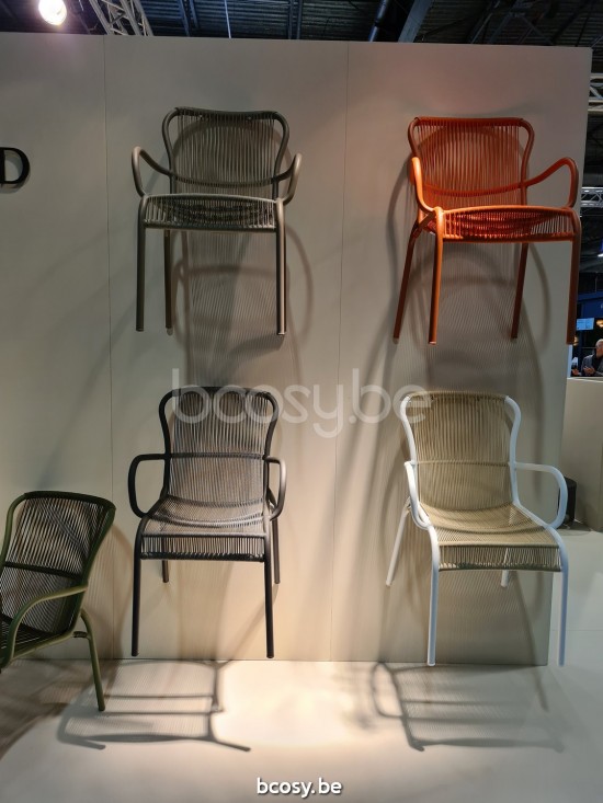 Vincent Sheppard Loop salons de jardin détente 2 places cadre en Aluminium Blanc dune Corde Blanc dune Polypropylène.