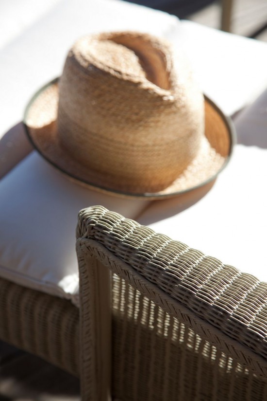 Vincent Sheppard Dovile Bain de soleil avec bras Lloyd Loom Pailleté.