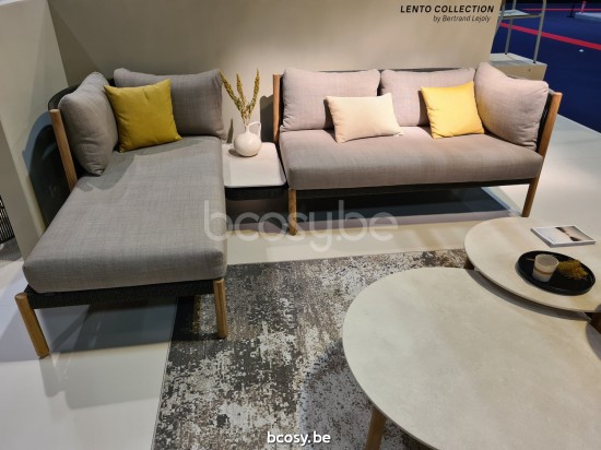 Vincent Sheppard Lento Modulaire chaise longue rechts Onbehandeld teakhout frame.