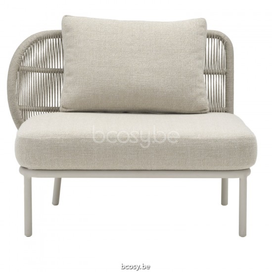 Vincent Sheppard Kodo Modulair 1 Zits Rechts Dune White Aluminium frame Dune White Touw Polypropyleen.