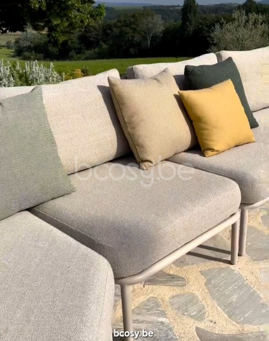 Vincent Sheppard Kodo Modulair midden Dune White Aluminium frame.