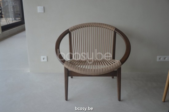 Vincent Sheppard Frida Loungesessel Frida Lounge Stuhl Rahmen aus Unbehandelt Teakholz Dune Weiß Seil Polypropylen.