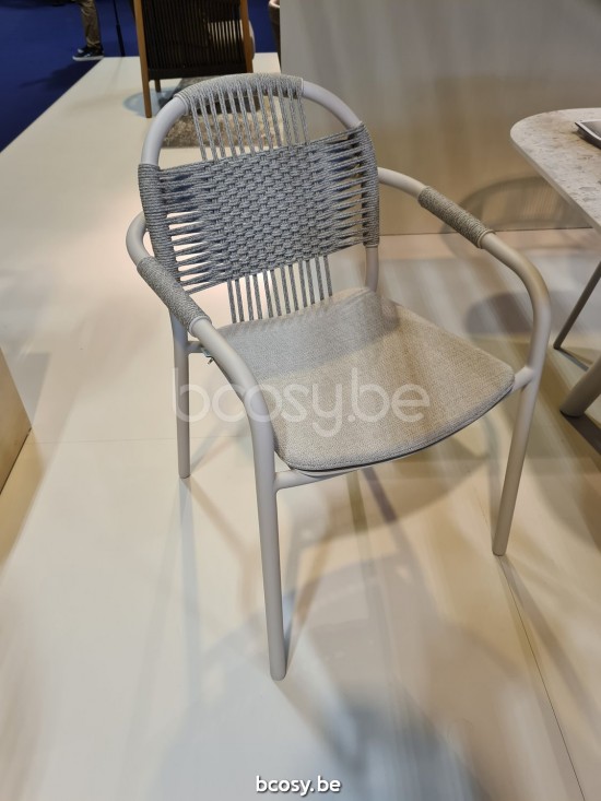 Vincent Sheppard Cleo Aussen gartenstuhl gartenstuehle Rahmen aus Dune Weiß Aluminium Dune Weiß Seil Polypropylen.