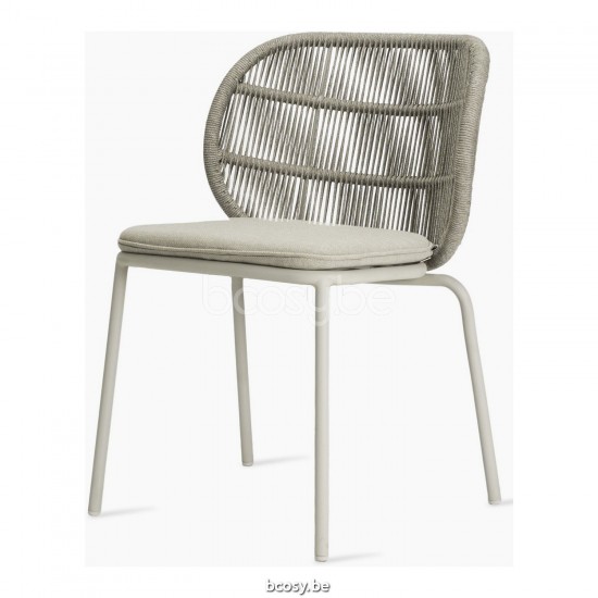 Vincent Sheppard Kodo Stoel Dune White Aluminium frame Dune White Touw Polypropyleen.