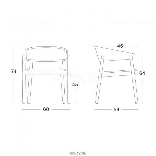 Vincent Sheppard Vincent Sheppard Mona Dining Chair Untreated Teak frame Old Lace Wicker Polyethylene.