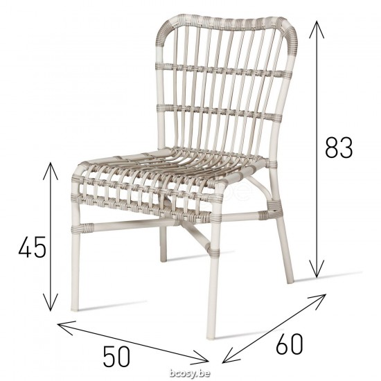 Vincent Sheppard Vincent Sheppard Lucy Dining Chair Off White Wicker-rope Polyethylene.