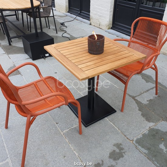 Vincent Sheppard Loop Tuinarmstoelen Terracotta Aluminium frame Terracotta Gehaakte Koord Polypropyleen.