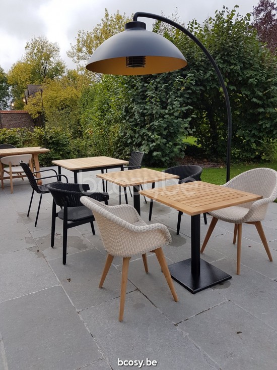 Vincent Sheppard EDGARD Esstischstuhl - Teak Edgard Stuhl Rahmen aus Unbehandeltes Teakholz Alte Spitze Flechtwerk Polyethylen.