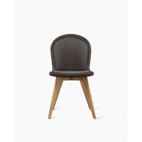 Vincent Sheppard Chaise Damien base teck Damien Chaise cadre en Tressage Mocca Polyéthylène.