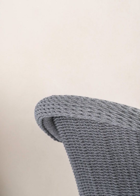 Vincent Sheppard EDGARD Chaise - Acier Remi Chaise Cadre en Acier A Revêtement en poudre noir Corde Gris fossile Polypropylène.