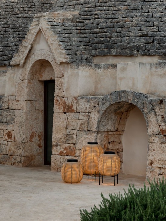 Vincent Sheppard Tika lanternes d'extérieurs Cordon en osier Chameau Polyéthylène.