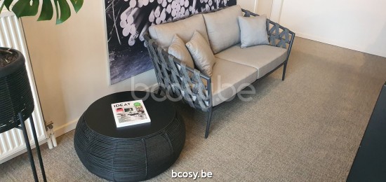 Vincent Sheppard Ivo Garten Couchtische Dia 77 Schwarz Flechtwerk Polyethylen.