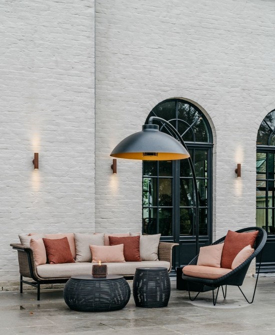 Vincent Sheppard Ivo Tables basses de jardin à café Dia 77 Cordon en osier Noir Polyéthylène.