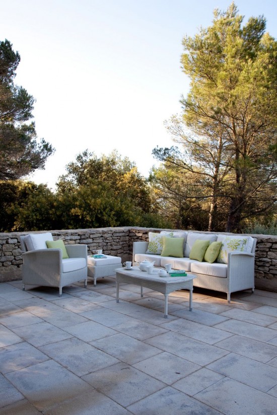 Vincent Sheppard Dovile 106x60 Table d'appoint de jardin Lloyd Loom Neige.