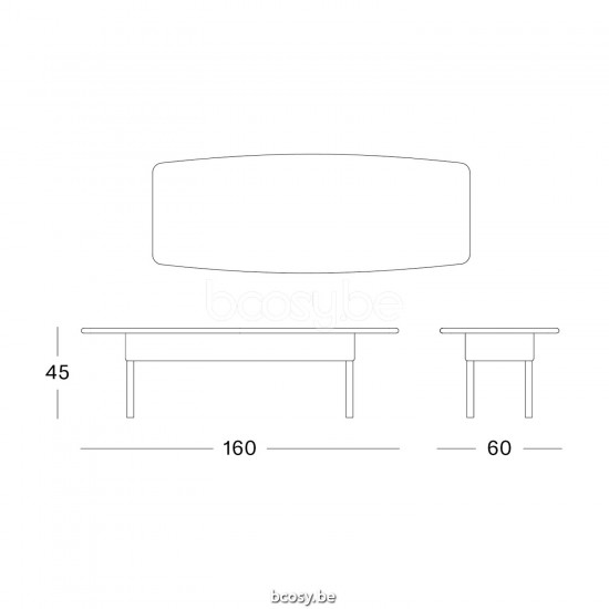 Vincent Sheppard Dovile 106x60 Table d'appoint de jardin Lloyd Loom Noir.