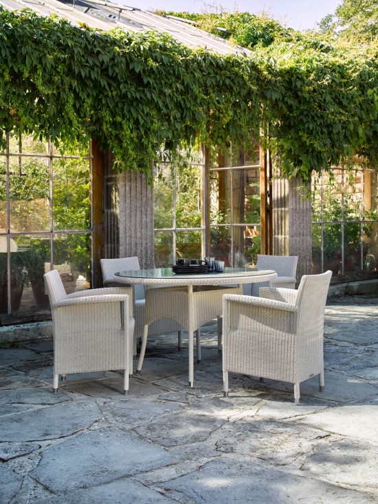 Vincent Sheppard Safi Rond Table ronde de jardin Tressage Vieille dentelle Polyéthylène.