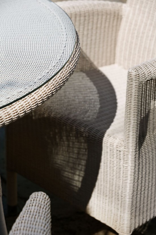 Vincent Sheppard Safi Rond Table ronde de jardin Tressage Vieille dentelle Polyéthylène.