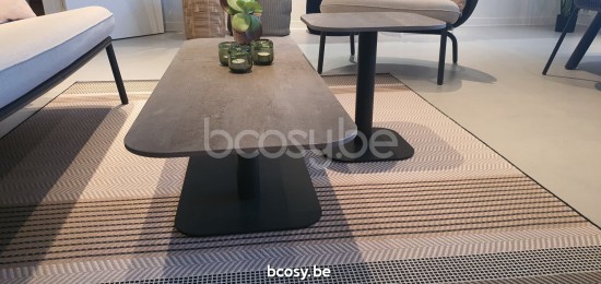 Vincent Sheppard Kodo garden outdoor coffee tables Fossil Grey Aluminium frame 129X45.