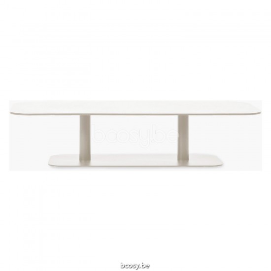 Vincent Sheppard Kodo Table d'appoint de jardin cadre en Aluminium Gris fossile dessus de table Céramique Éclats.