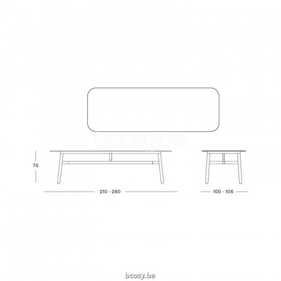 Vincent Sheppard Vincent Sheppard David Garden Dining Table 210x100 Aged Teak frame Flint Ceramic top.