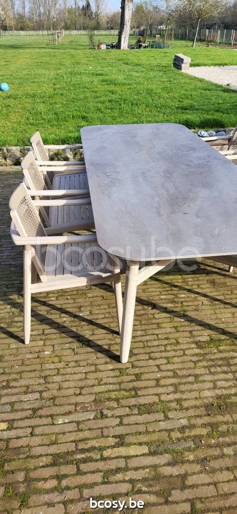 Vincent Sheppard David Garten Aussentische Rahmen aus Gealtert Teakholz 280x106.