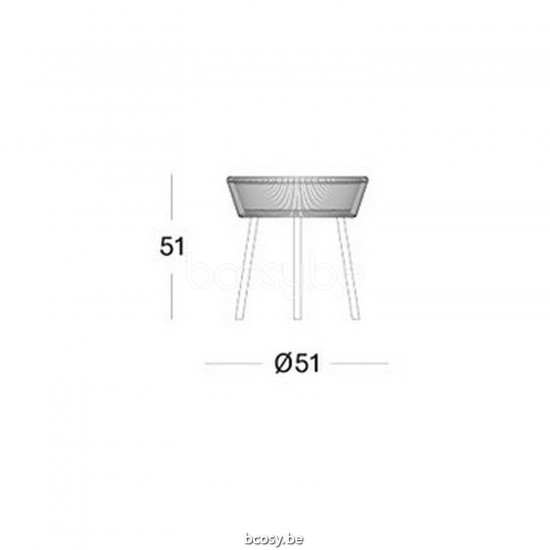 Vincent Sheppard Loop tuinsalontafels bijzettafels koffietafels voor buiten terras Zwart Aluminium frame Zwart Wicker Polyeth