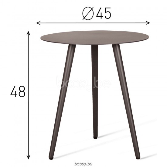 Vincent Sheppard Vincent Sheppard Leo Round Garden Side Table Round Lava Aluminium frame.