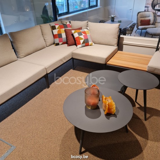 Vincent Sheppard Table de salon LEO Leo Dia 60 Table ronde de jardin Cadre en Aluminium Lave.