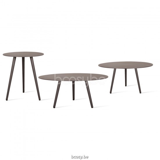 Vincent Sheppard Table d'appoint Leo Ø70 cm Leo Dia 70 Table ronde de jardin Cadre en Aluminium Lave.