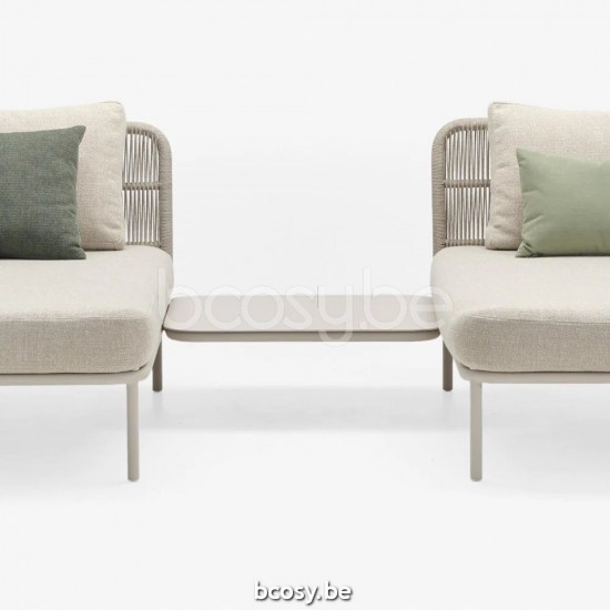 Vincent Sheppard Kodo Modulaire verbindingstafels Dune White Aluminium frame 75x75.