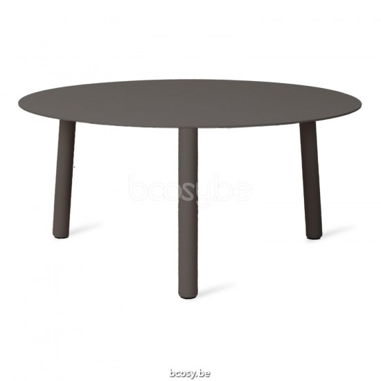 Vincent Sheppard Lilo Ronde Tuinsalontafel Dia 68 Fossil Grey Aluminium frame Fossil Grey Aluminium Tafelblad.