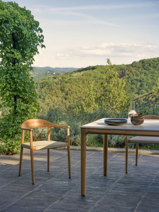 Vincent Sheppard Volta Garten Aussentische Rahmen aus Unbehandeltes Teakholz 240x100.