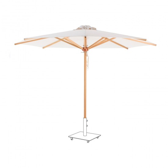 Vincent Sheppard Florence Parasol Eucalyptus Hout frame Sunbrella Canvas Solids cat B.
