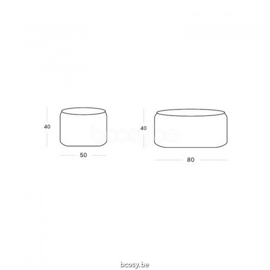 Vincent Sheppard Olaf poufs de jardin extérieur Dia 50 Cat B Fabric Tissu Catégorie B.